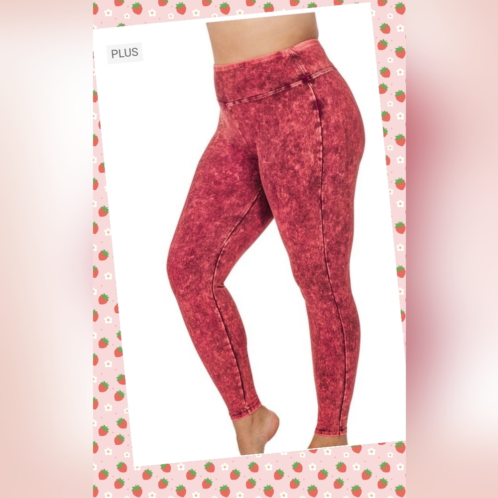 Zenana Acid Washed Leggings
